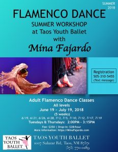 Taos Youth Ballet Flamenco Classes for adults